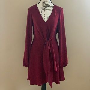 Express Long Sleeved Wrap Dress